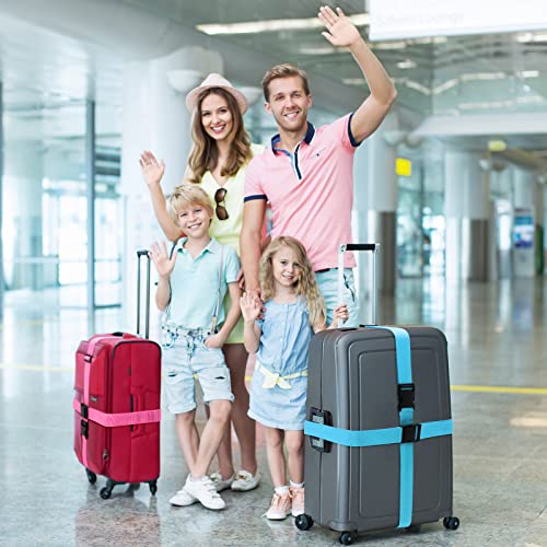 12 Pack Luggage Straps Suitcase Belts Wide Adjustable Packing Straps Travel Belts Accessories for Business Packing (Multicolor)