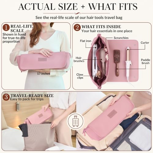 Hair Tools Travel Bag and Heat Resistant Mat 17" (Dune)