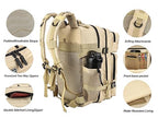 Military Tactical Backpack for Men and Women 45L Army 3 Days Assault Pack Bag Large Rucksack with Molle System Cream (Cream)