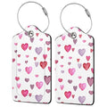 Watercolorful Love Rain Luggage Tag Personalized Luggage Tags for Suitcases (Pink)
