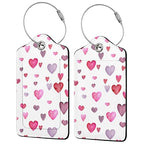 Watercolorful Love Rain Luggage Tag Personalized Luggage Tags for Suitcases (Pink)