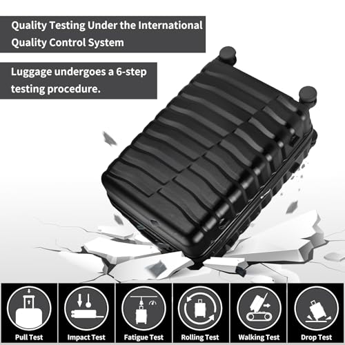 3 Piece Hardshell Travel Luggage Set (20in/24in/28in (3-Piece Set) / Black)