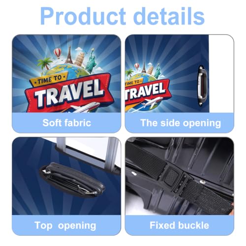 Travel Badge Luggage Cover Washable Suitcase Protector Anti (Travel Badge / S(20-22inch suitcase))