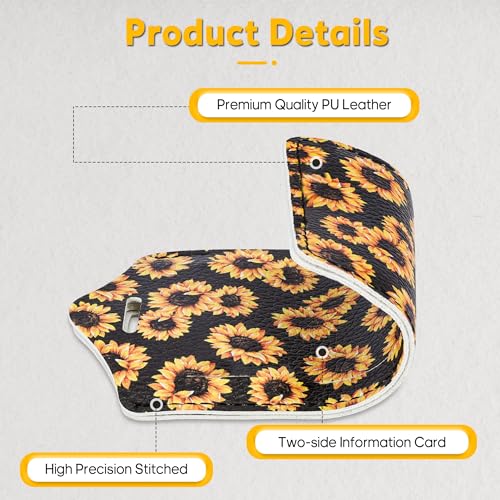 2 Pack Luggage Tags for Suitcases Airplane Travel Essentials (Sunflower)