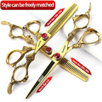 6 inch 7 inch professional salon scissors hairdresser hair (6 Inch 3pcs)