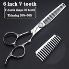 6/7/7.5/8/9-inch professional hair clipper set, stainless steel sharp hair clippers, hairdresser specific scissors