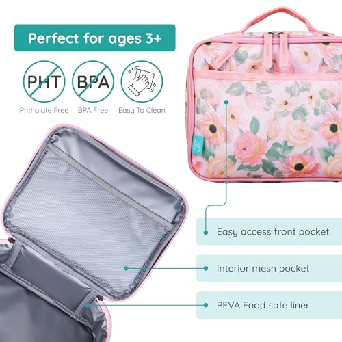 JumpOff Jo Insulated Lunch Box (9.75 x 7 x 3.25 inches / Floral Watercolor)