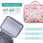 JumpOff Jo Insulated Lunch Box (9.75 x 7 x 3.25 inches / Floral Watercolor)