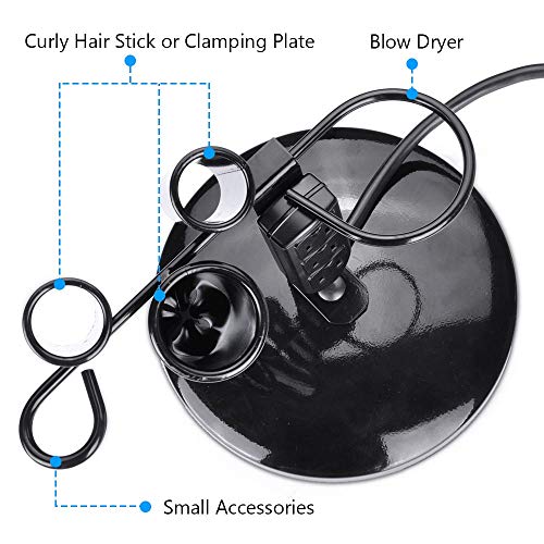 BYOOTIQUE 5 Hole Tabletop Blow Dryer Hair Iron Holder with 3 Outlets Pack 2 (10.2x8.7x9.6 Inch(Pack of 2))