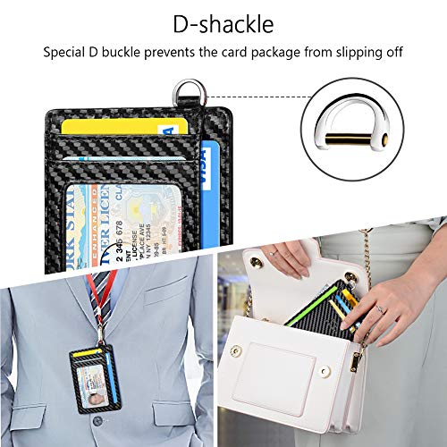 Slim Minimalist Wallet RFID Credit Card Holder for Men (small / Carbon Fiber Black)