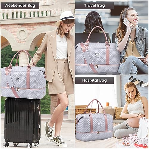 Travel Duffle Bag (Silver Grey / Large-2 Pcs)