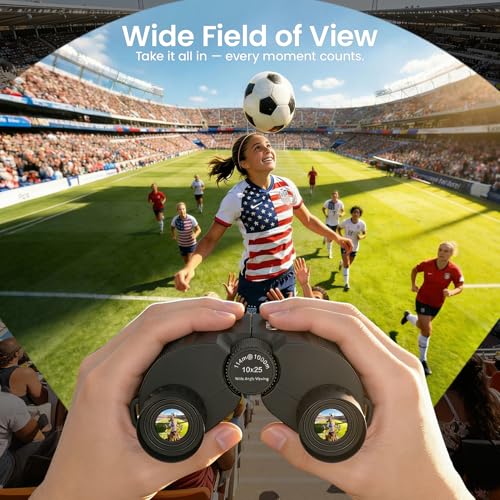 10x25 Compact Binoculars for Bird Watching