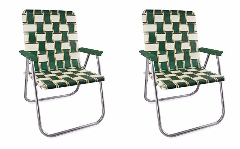 Outdoor Chairs for Camping. Made with Lightweight Aluminum Frames and UV (Charleston / Magnum (2 Pack))