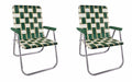 Outdoor Chairs for Camping. Made with Lightweight Aluminum Frames and UV (Charleston / Magnum (2 Pack))