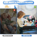 Upgraded Kids Travel Tray for Airplane (Black - 2 PCS)
