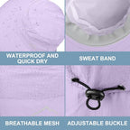 Sun Hat for Men Women with Neck Flap (6 3/4-6 7/8 / 1pack-style2-light Purple (With Face Cover))