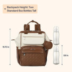 BabbleRoo Leather Diaper Bag Backpack, Unisex Stylish Travel Back Pack Nappy - Image 2
