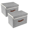 Collapsible Storage Boxes (2-Pack Medium / Gray)