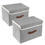 Collapsible Storage Boxes (2-Pack Medium / Gray)