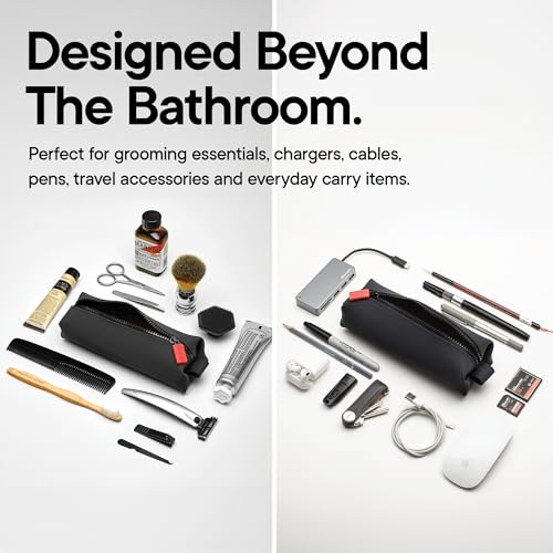 The Koby Dopp Kit Toiletry Bag (Charcoal / Mini 8.5” x 2.75” x 2”)