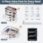Clear Hard Shell Zipper Cases (Grey)