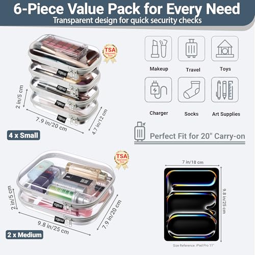 Clear Hard Shell Zipper Cases (Grey)