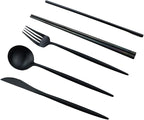 Gugrida Reusable Travel Utensils, 7 Piece Portable 304 Stainless Steel - Image 5