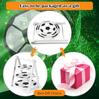 3 Tier Soccer Ball Serving Trays Wooden Shaped Soccer Stand Platters 12'' 10'' 8'' Round Charcuterie Plate Board Reusable Party Serving Plate for Game Tailgate Party Supplies (Soccer)