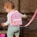 Toddler Backpack Leash with Anti Lost Wrist Link (Pink/Unicorn, Pink Link)