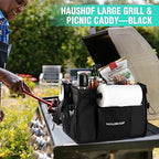 Large Grill and Picnic Caddy with Paper Towel Holder
