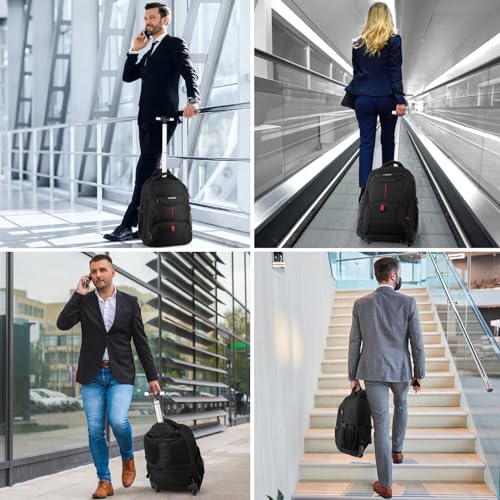 Rolling Backpack (Black / 18 Inch)