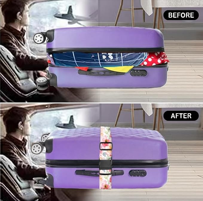 Luggage Straps for Suitcases Travel Belt Accessories, Cute Suitcase Strap - Image 3