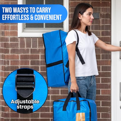 4 Pack Blue Moving Bags W (blue / 4 Large+)