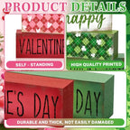 Tray Block Signs Set (Valentine's Day and St. Patrick's Day)