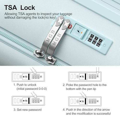 24 Inch Expandable Checked Luggage Hard Shell Suitcase (24 inch / Aquamarine)
