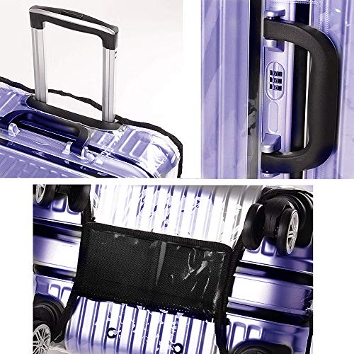 30 Inch PVC Clear Suitcase Cover (Black Trim-0.4mm / XL Suitcase Cover.)