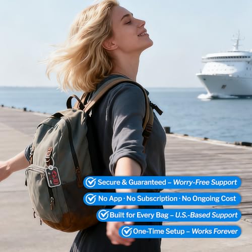 Smart Lost and Found Luggage Tags (Black 2 Pk)