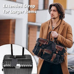 12 Pack Leather Luggage Tags for Suitcases Travel Tags (Black)
