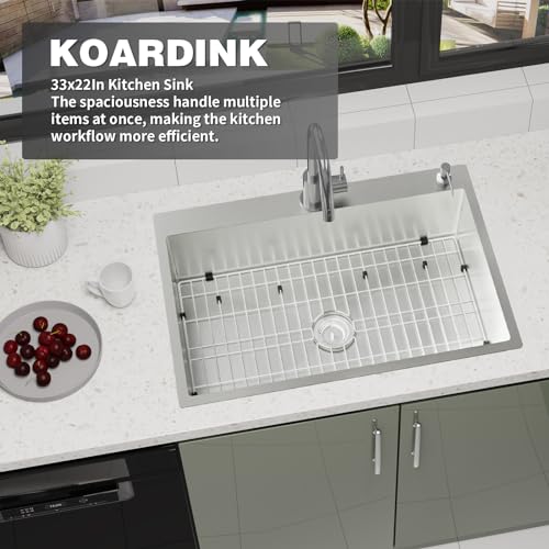 33x22In Drop In Kitchen Sink (33x22 inch Stainless)