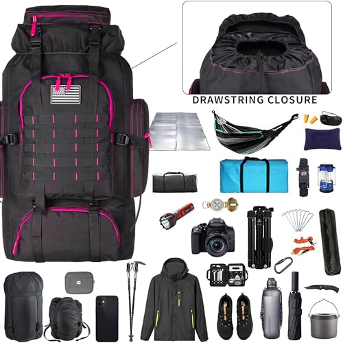Hiking Backpack for Men 70L (70l-blackrose)