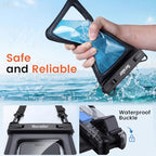 2 Pack Floating Waterproof Phone Pouch (Black+Green)