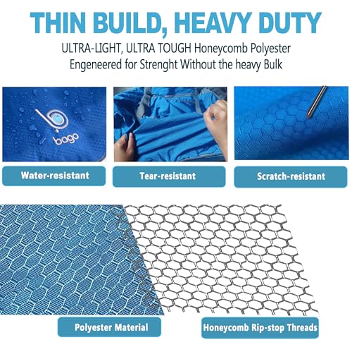 Travel Duffle Bag for Women & Men. Extra Large Foldable Duffel Bags (120L / Blue)