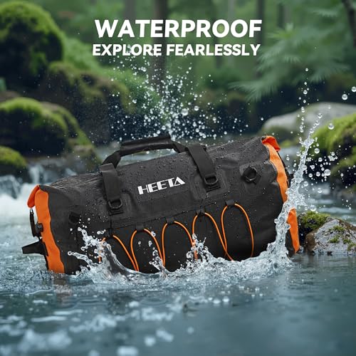 Waterproof Duffel Bag Motorcycle Dry Bag Backpack (Black / 60L)