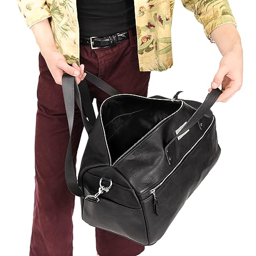 Handmade Leather Duffel Bag Luxury Duffle Bag Leather weekender Backpack for Men Full Grain Brown Leather TSA Approved