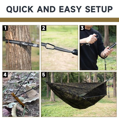 Camping Hammock with Mosquito Net (Top-camouflage)