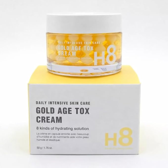 Gold Age Tox H8 Cream with Peptide Capsules, Collagen, Ceramides and Gold Silk Protein, 50g/1.76 oz