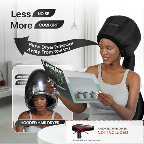 Hooded Hair Dryer Attachment w (Black)