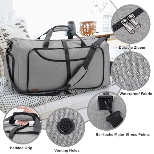 100L Duffle Bag for Travel (100L / Gray)