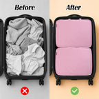 Extra Large Compression Packing Cubes for Travel Essentials (Pink / Extra Large)