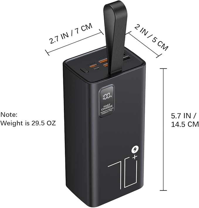 Portable Charger 70000mAh Power Bank High Capacity, 30W PD & QC 3.0 Fast - Image 3